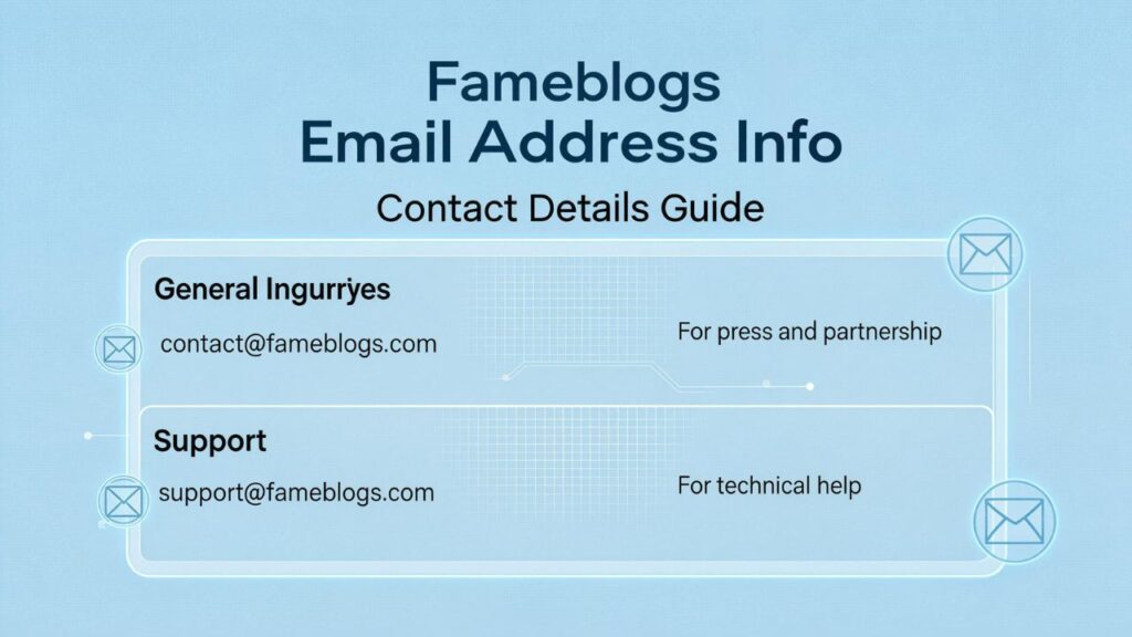 Fameblogs Email Address Info – Contact Details Guide