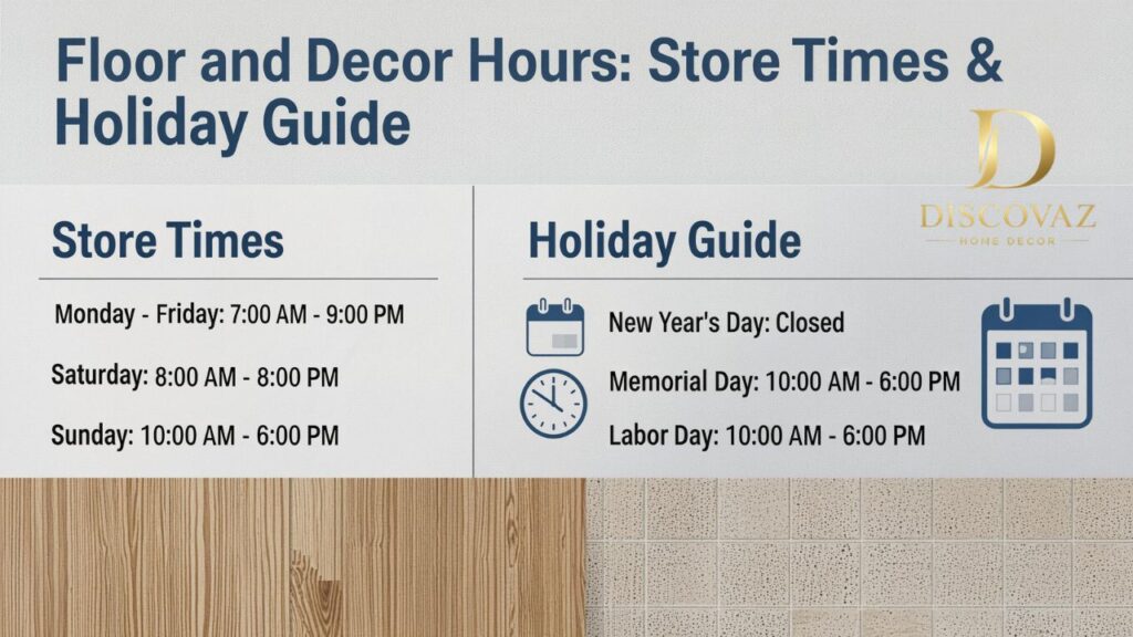 Floor and Decor Hours: Store Times & Holiday Guide